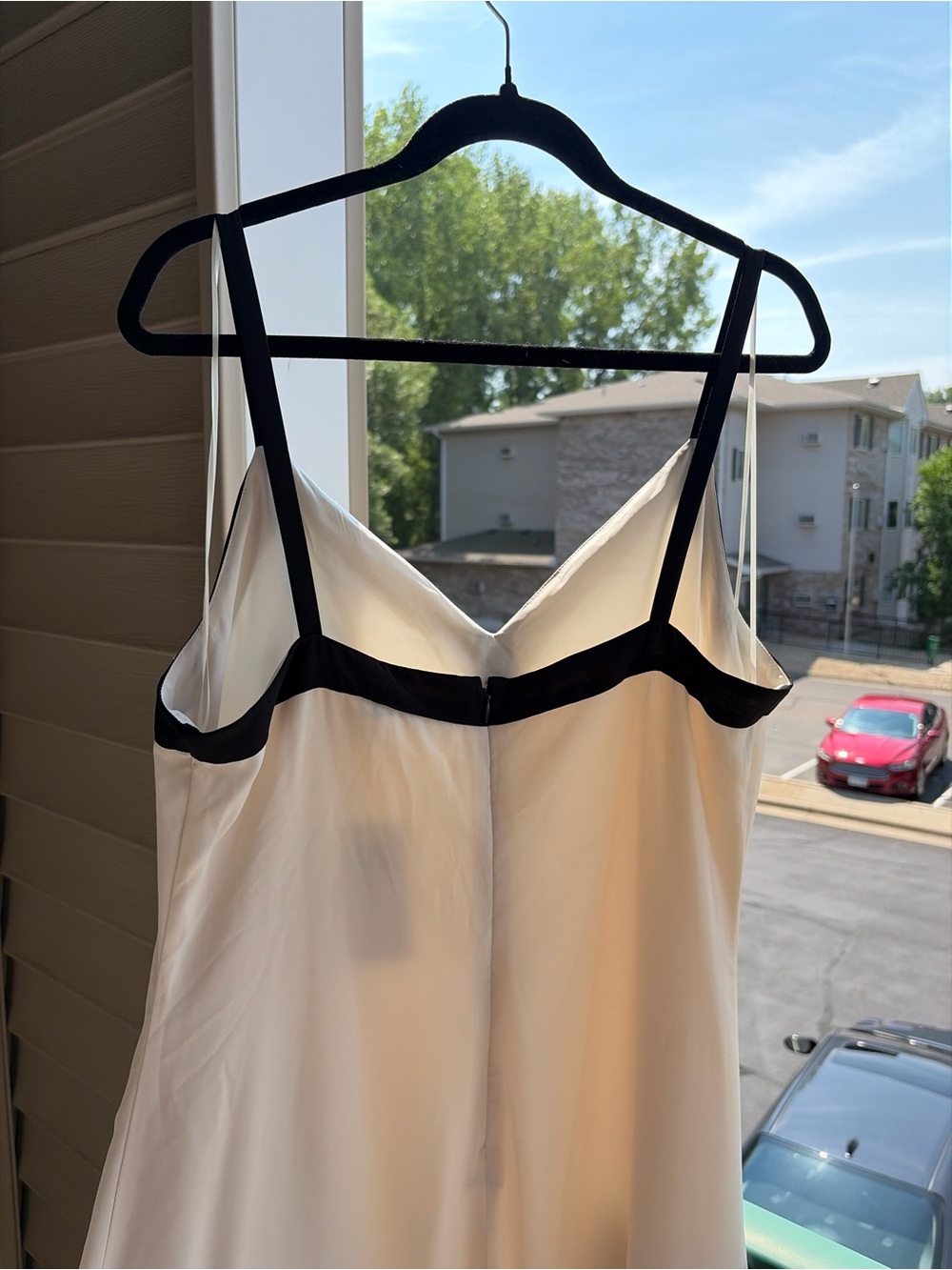 🆕🌾Lauren Ralph Lauren Colorblock Wedding Guest  Midi Dress Ivory Black Size 12 - Picture 10 of 17